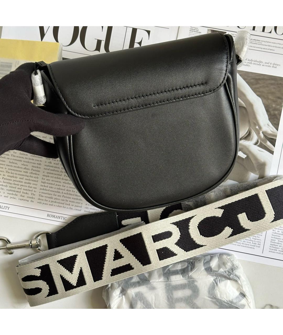 MARC BY MARC JACOBS Черная кожаная сумка через плечо, фото 3