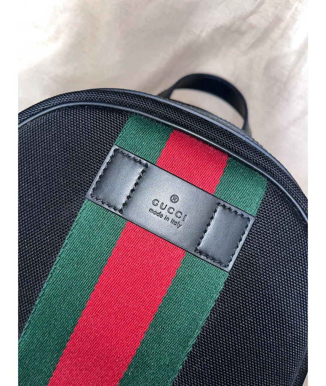GUCCI Черный тканевый рюкзак, фото 5