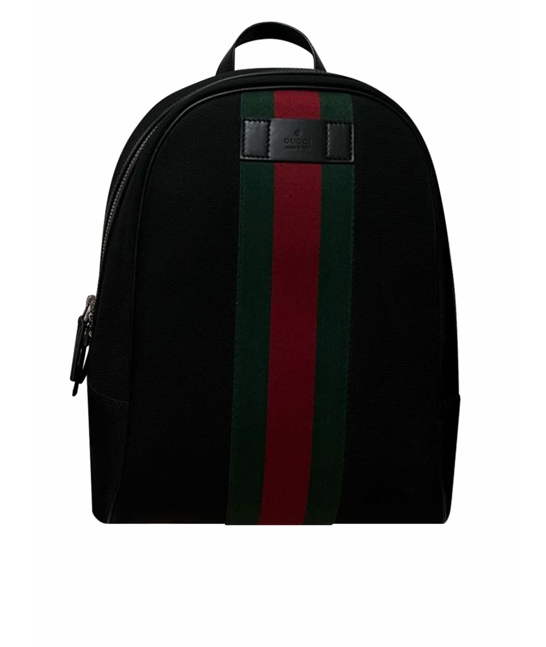 GUCCI Черный тканевый рюкзак, фото 1
