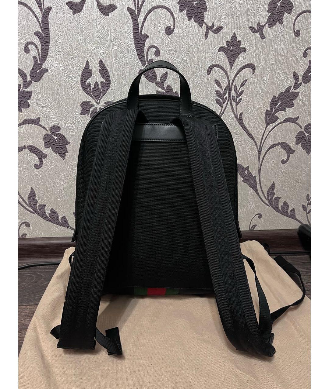 GUCCI Черный тканевый рюкзак, фото 3