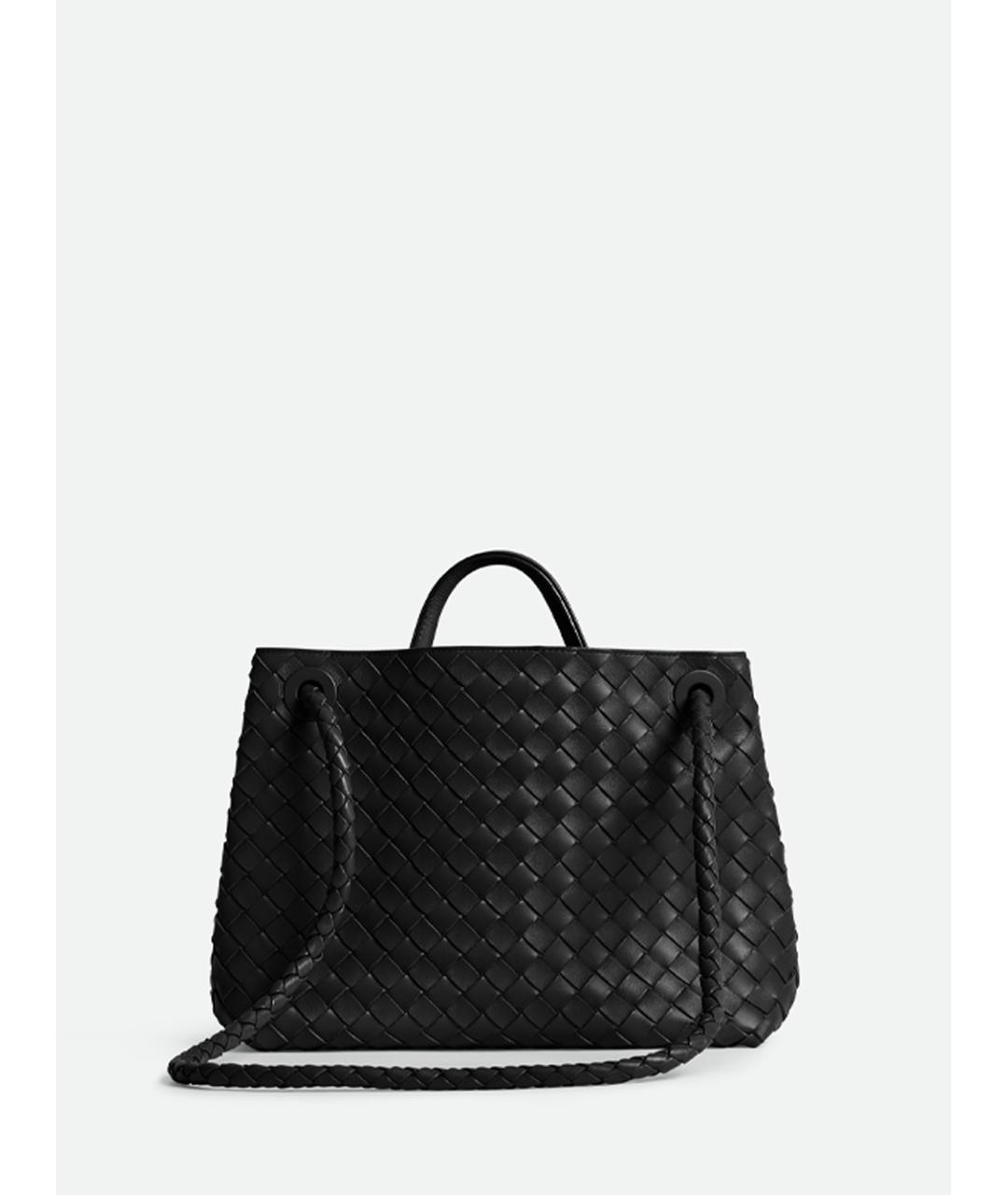 BOTTEGA VENETA Черная кожаная сумка с короткими ручками, фото 2
