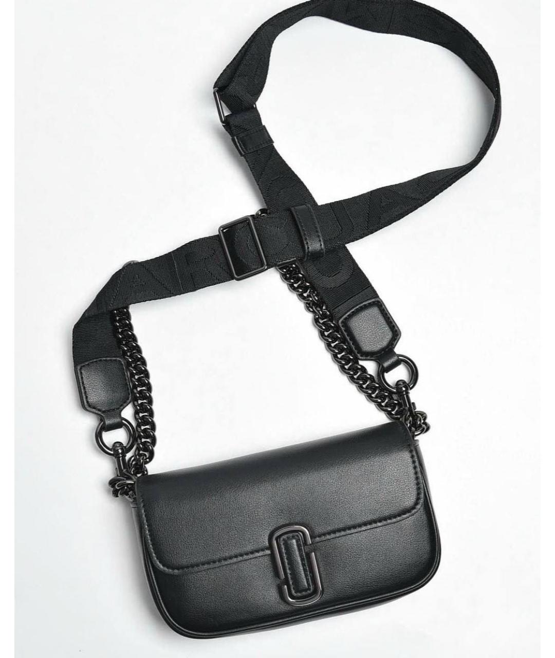 MARC BY MARC JACOBS Черная кожаная сумка через плечо, фото 5