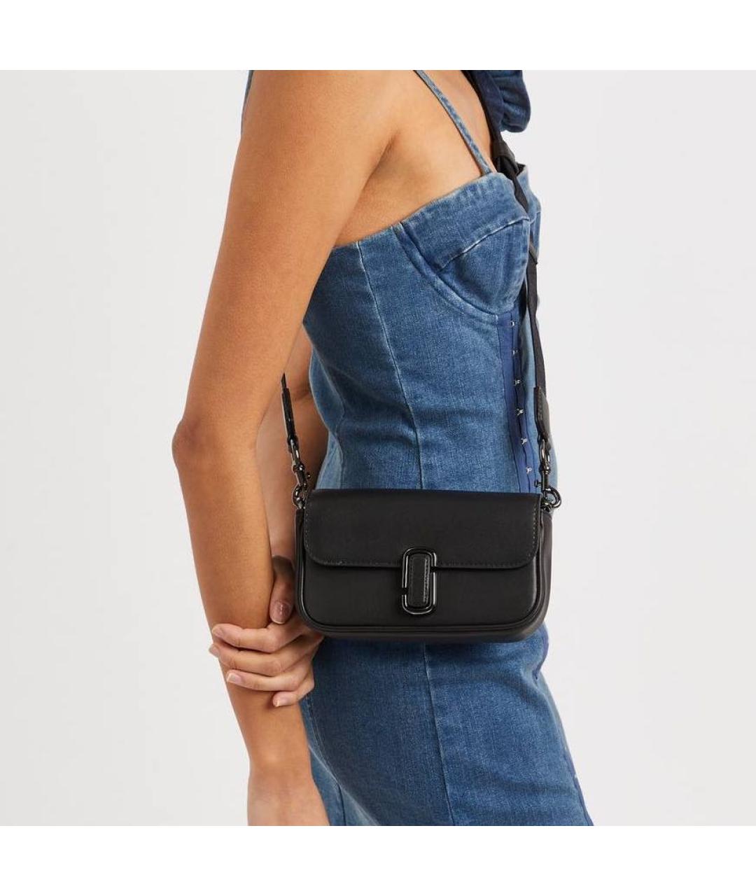 MARC BY MARC JACOBS Черная кожаная сумка через плечо, фото 4