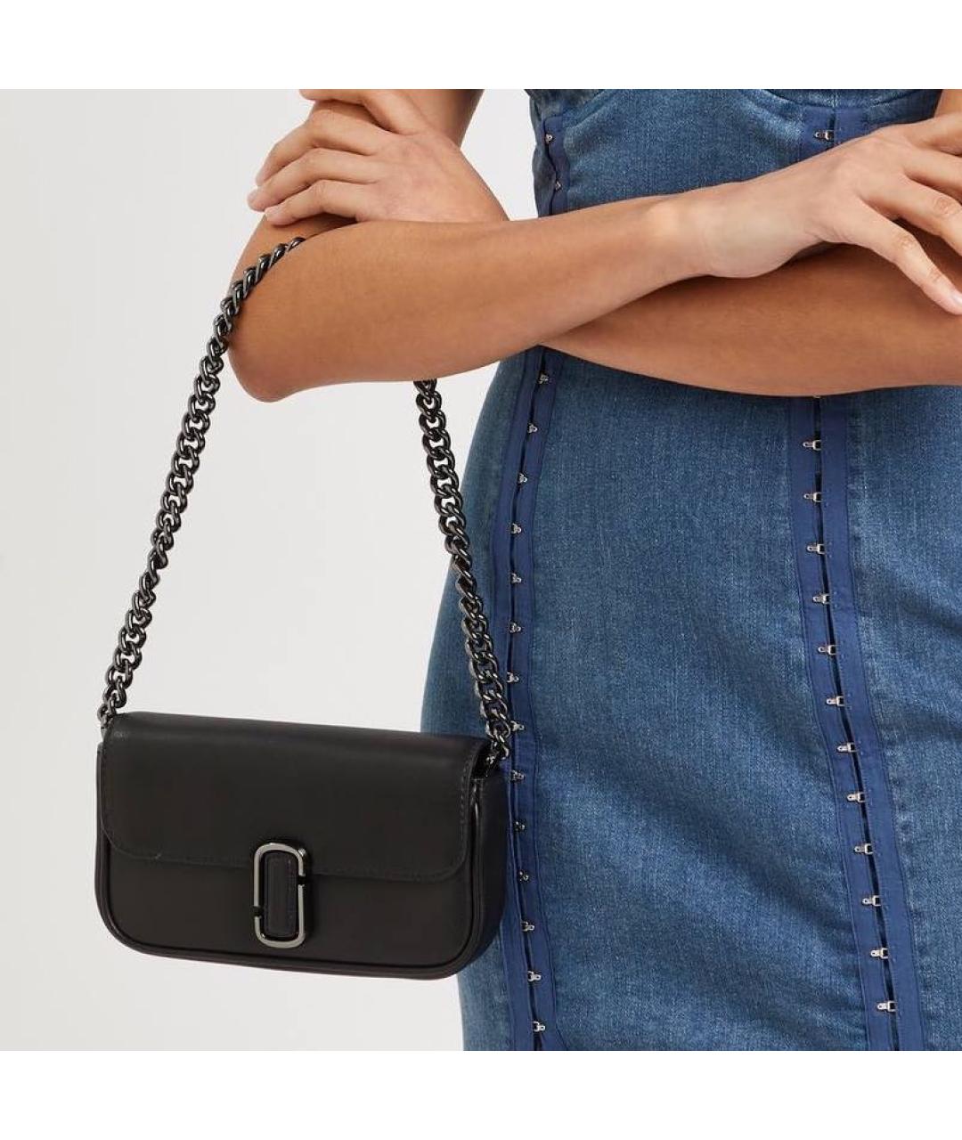 MARC BY MARC JACOBS Черная кожаная сумка через плечо, фото 3