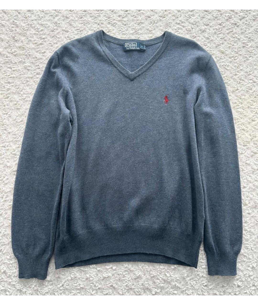 POLO RALPH LAUREN Синий шерстяной джемпер / свитер, фото 9