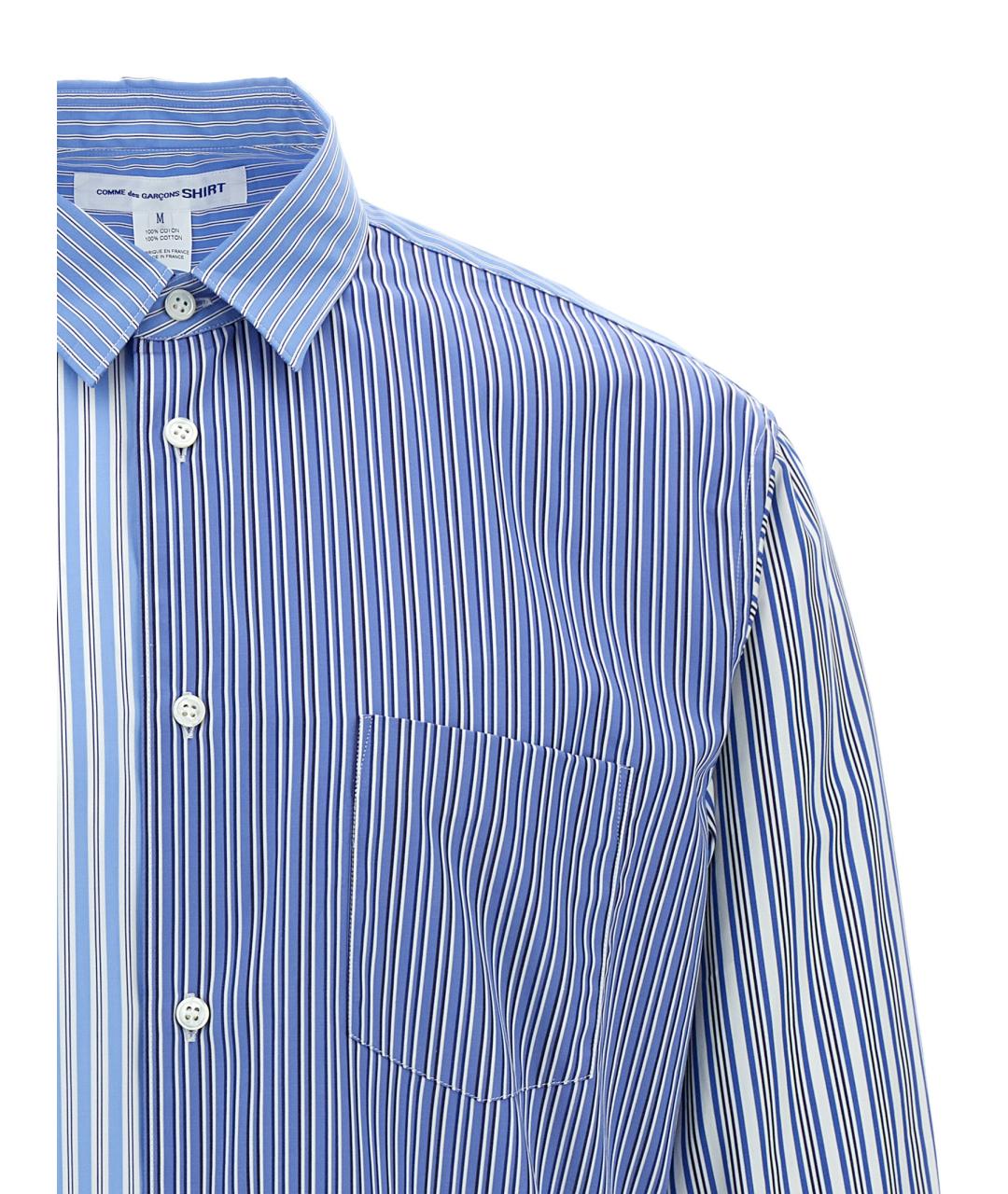 COMME DES GARÇONS SHIRT Голубая хлопковая кэжуал рубашка, фото 3