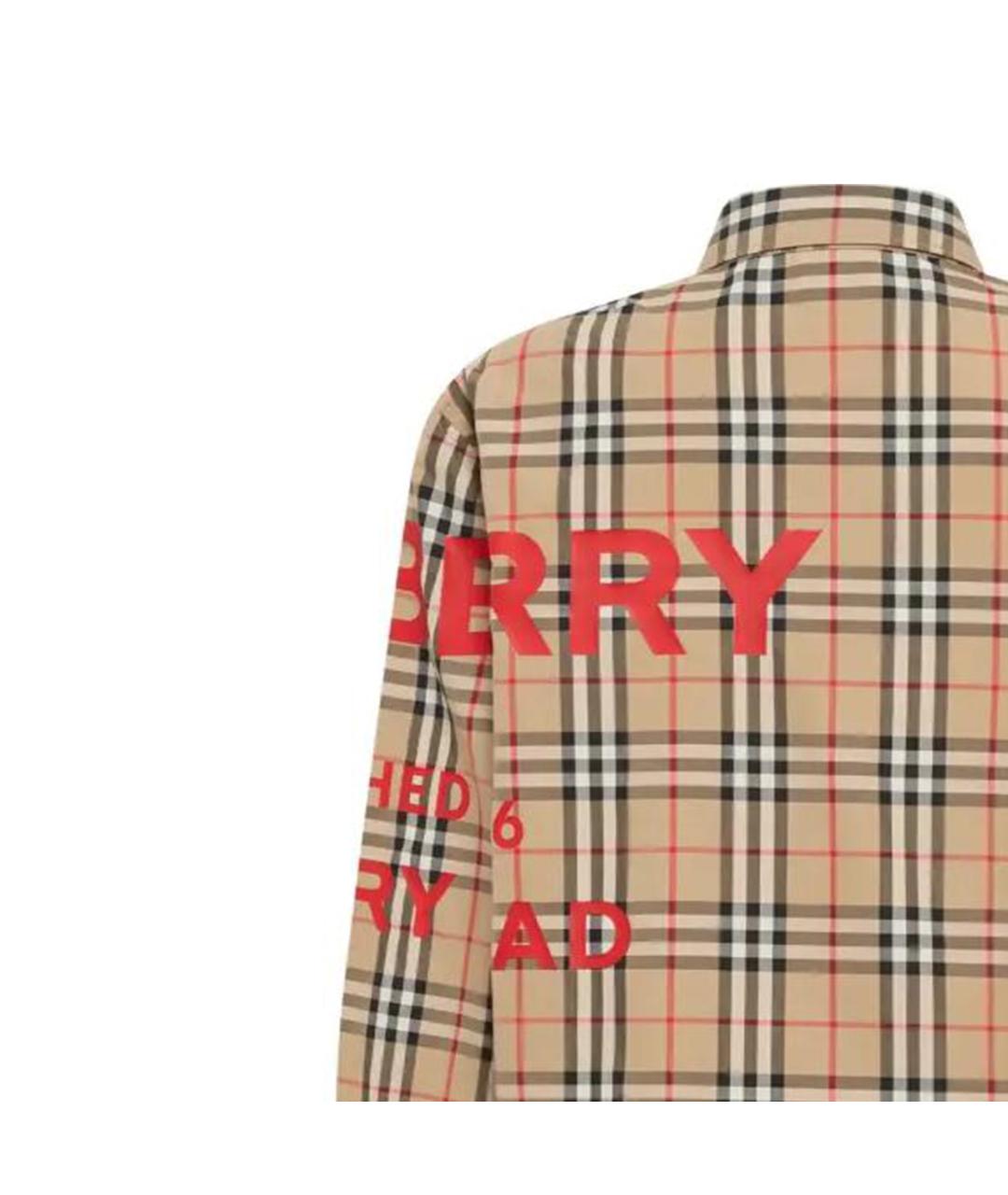 BURBERRY Бежевая хлопковая кэжуал рубашка, фото 6