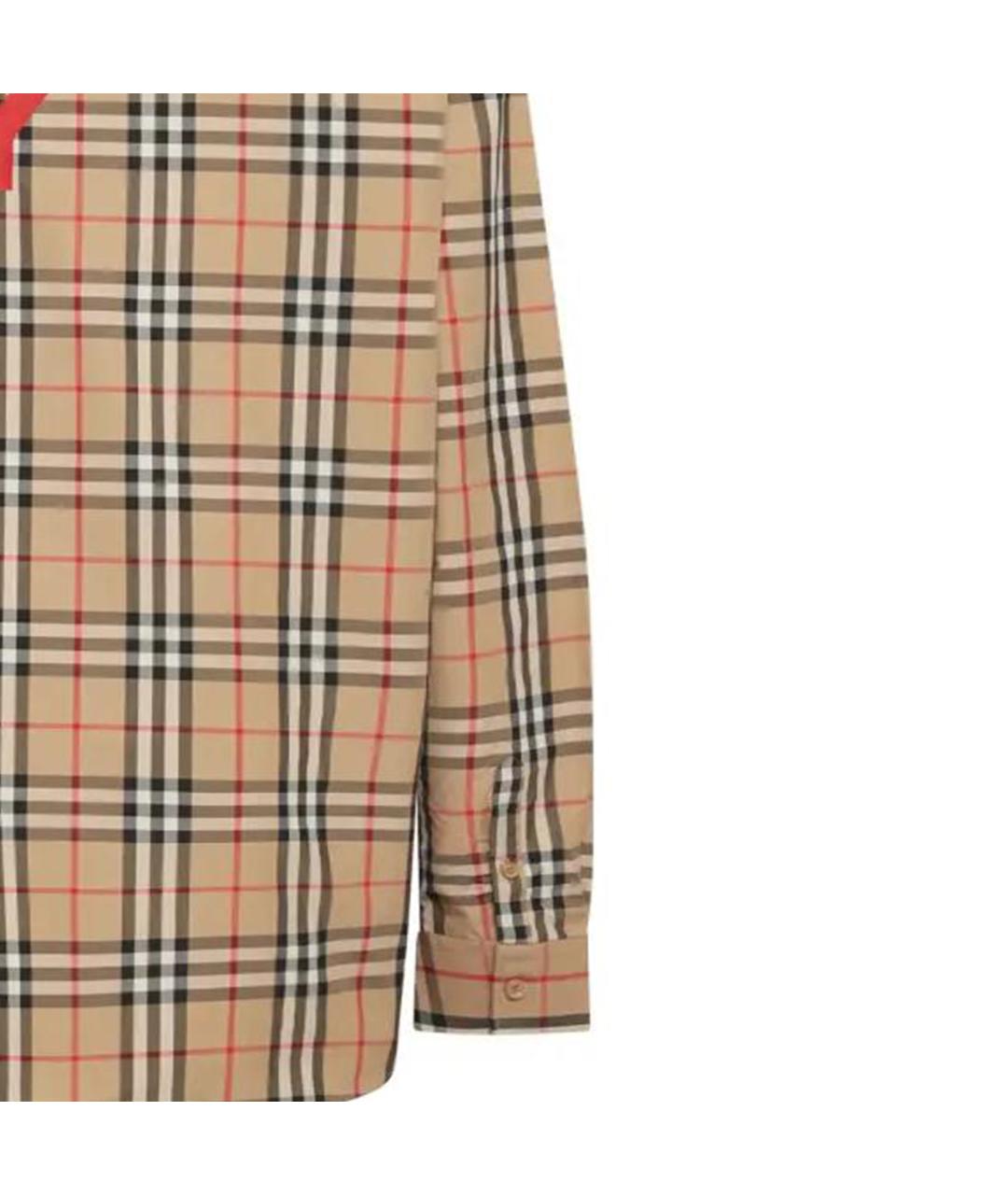 BURBERRY Бежевая хлопковая кэжуал рубашка, фото 7