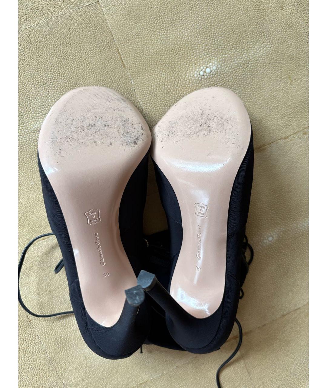 GIANVITO ROSSI Черные текстильные ботильоны, фото 5