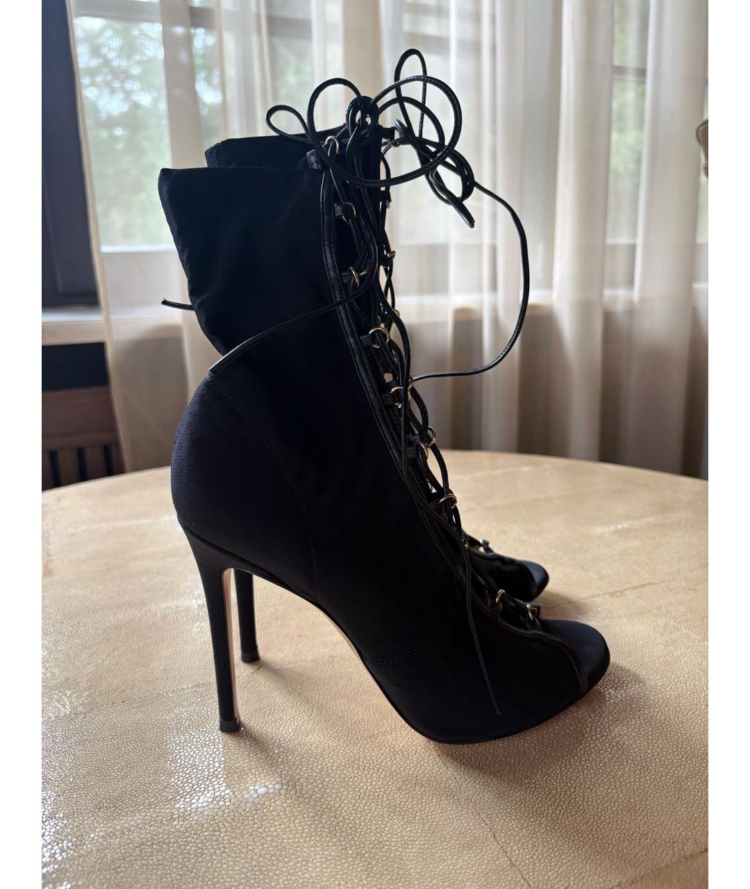 GIANVITO ROSSI Черные текстильные ботильоны, фото 9