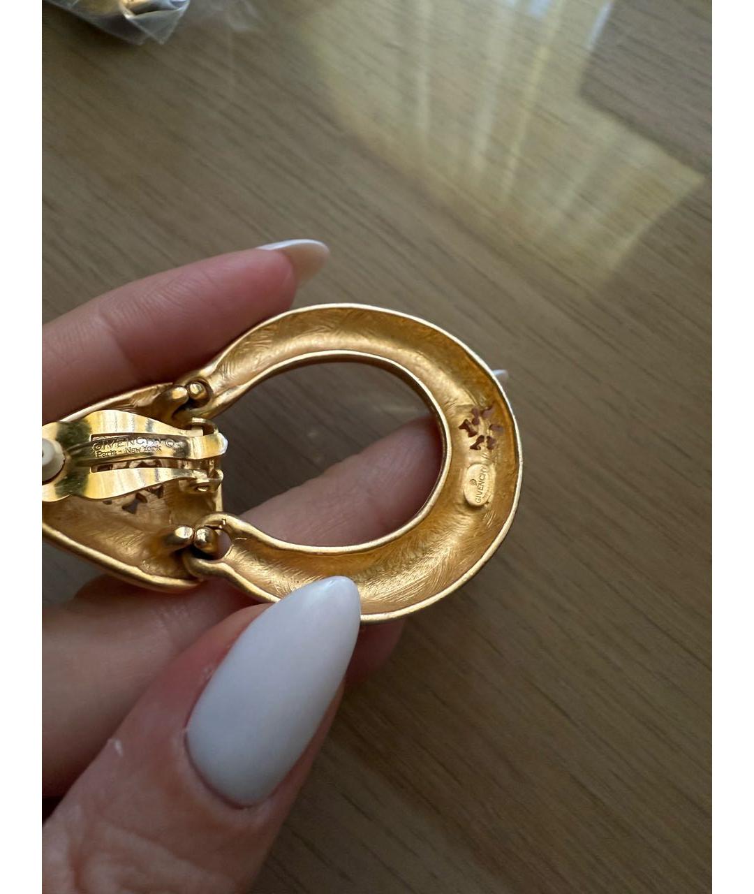 GIVENCHY Золотые клипсы, фото 7