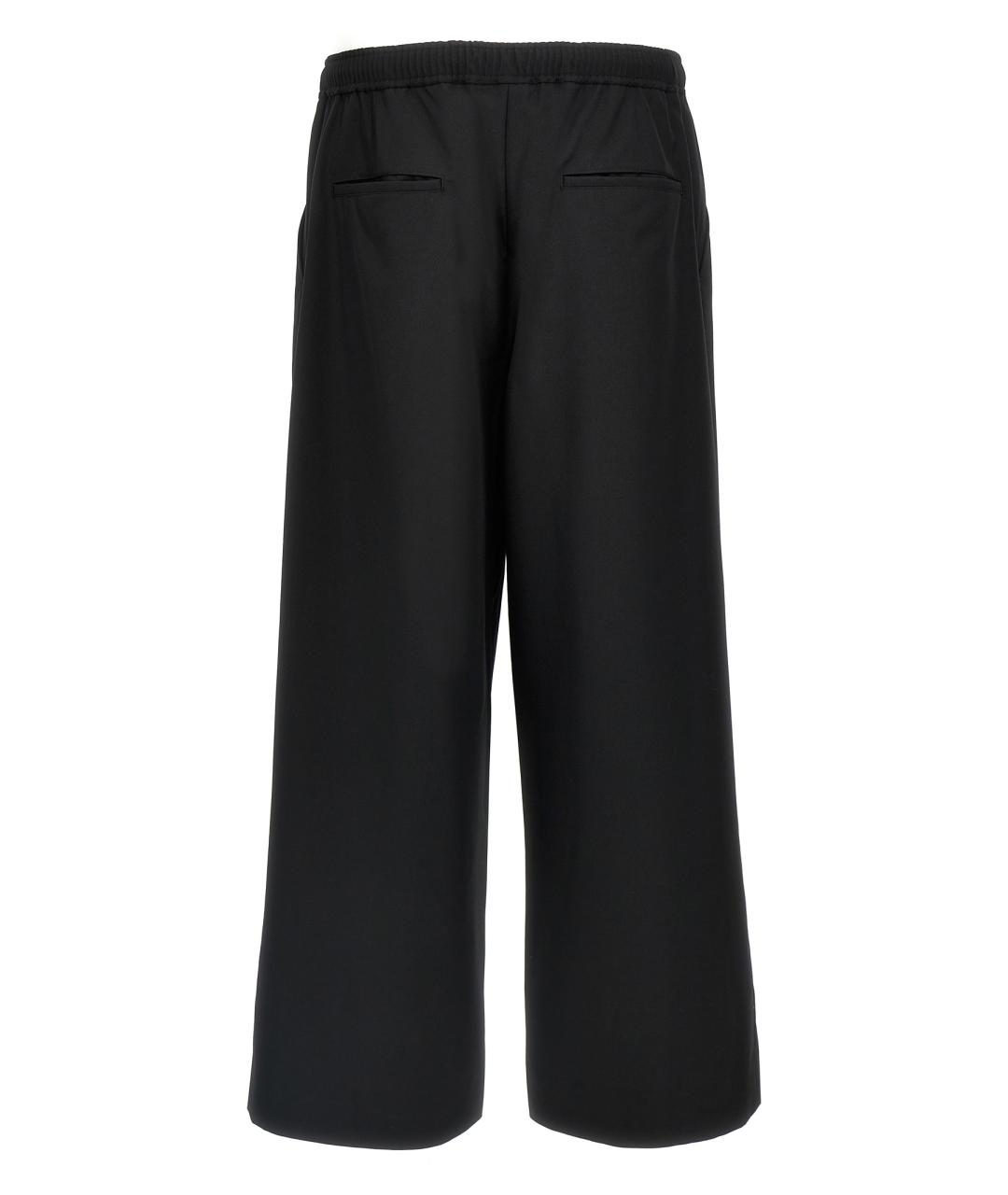 COMME DES GARÇONS HOMME PLUS Черные шерстяные повседневные брюки, фото 2