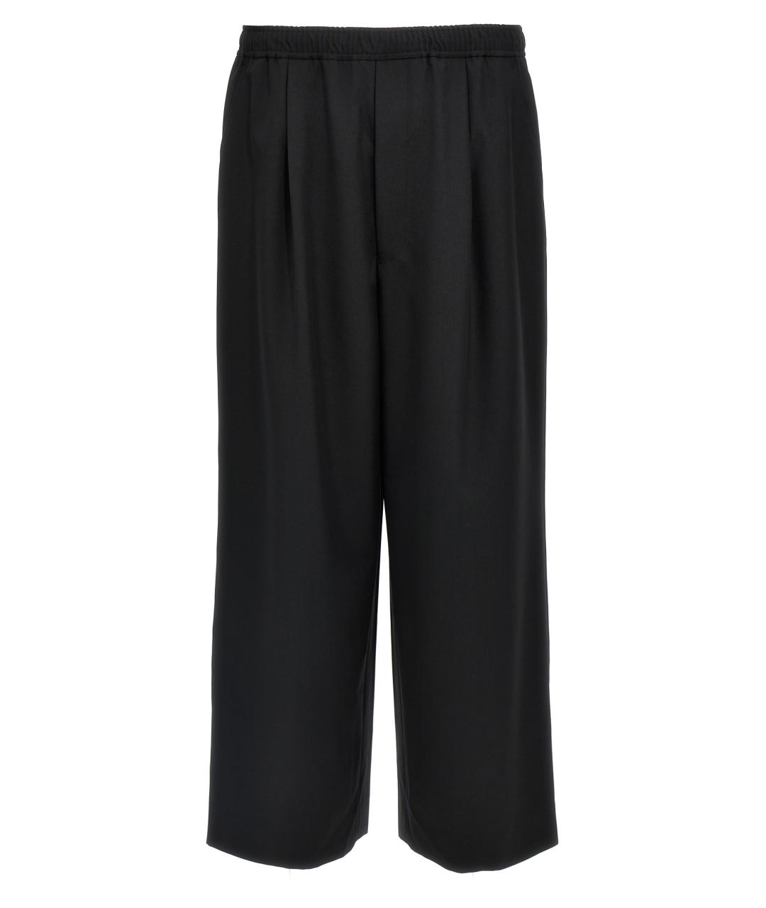 COMME DES GARÇONS HOMME PLUS Черные шерстяные повседневные брюки, фото 1