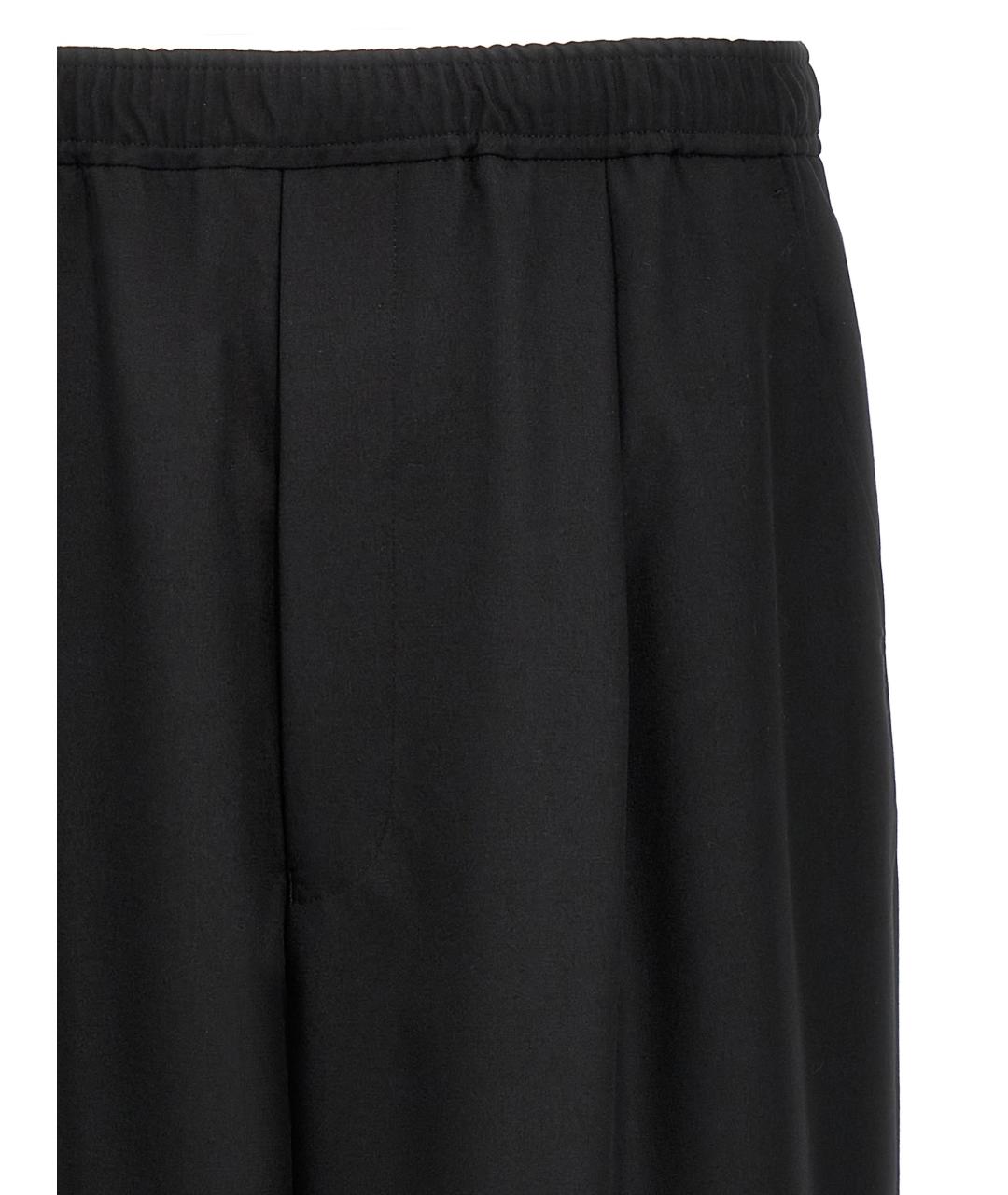 COMME DES GARÇONS HOMME PLUS Черные шерстяные повседневные брюки, фото 3