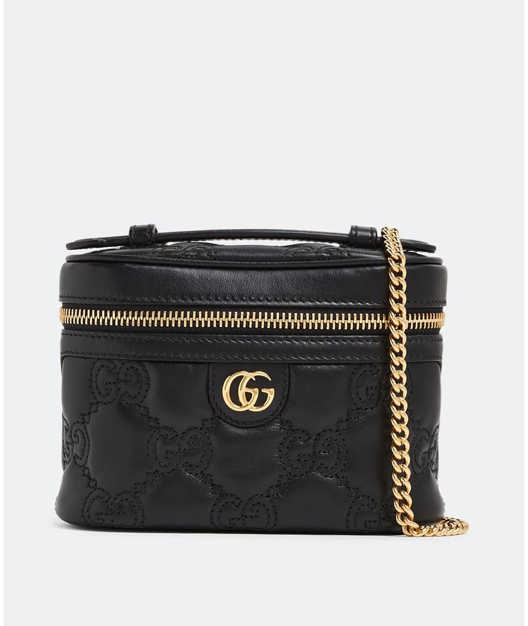 GUCCI Черная кожаная сумка с короткими ручками, фото 5