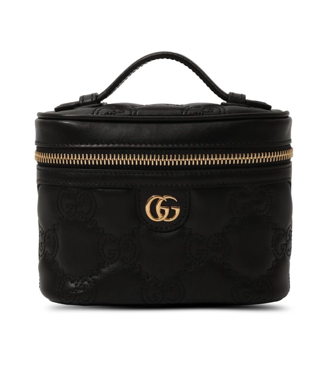 GUCCI Черная кожаная сумка с короткими ручками, фото 3