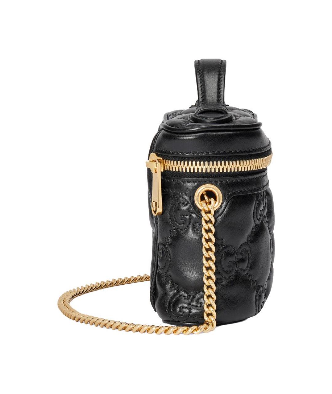 GUCCI Черная кожаная сумка с короткими ручками, фото 2