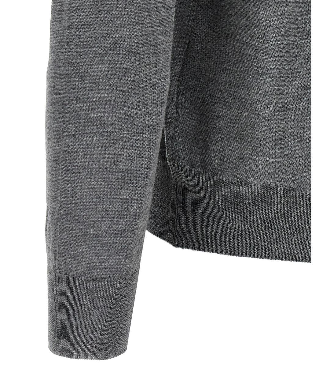 BARBA Серый шерстяной джемпер / свитер, фото 4