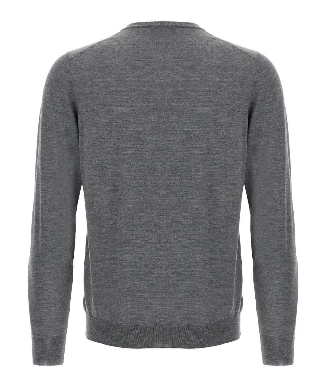 BARBA Серый шерстяной джемпер / свитер, фото 2