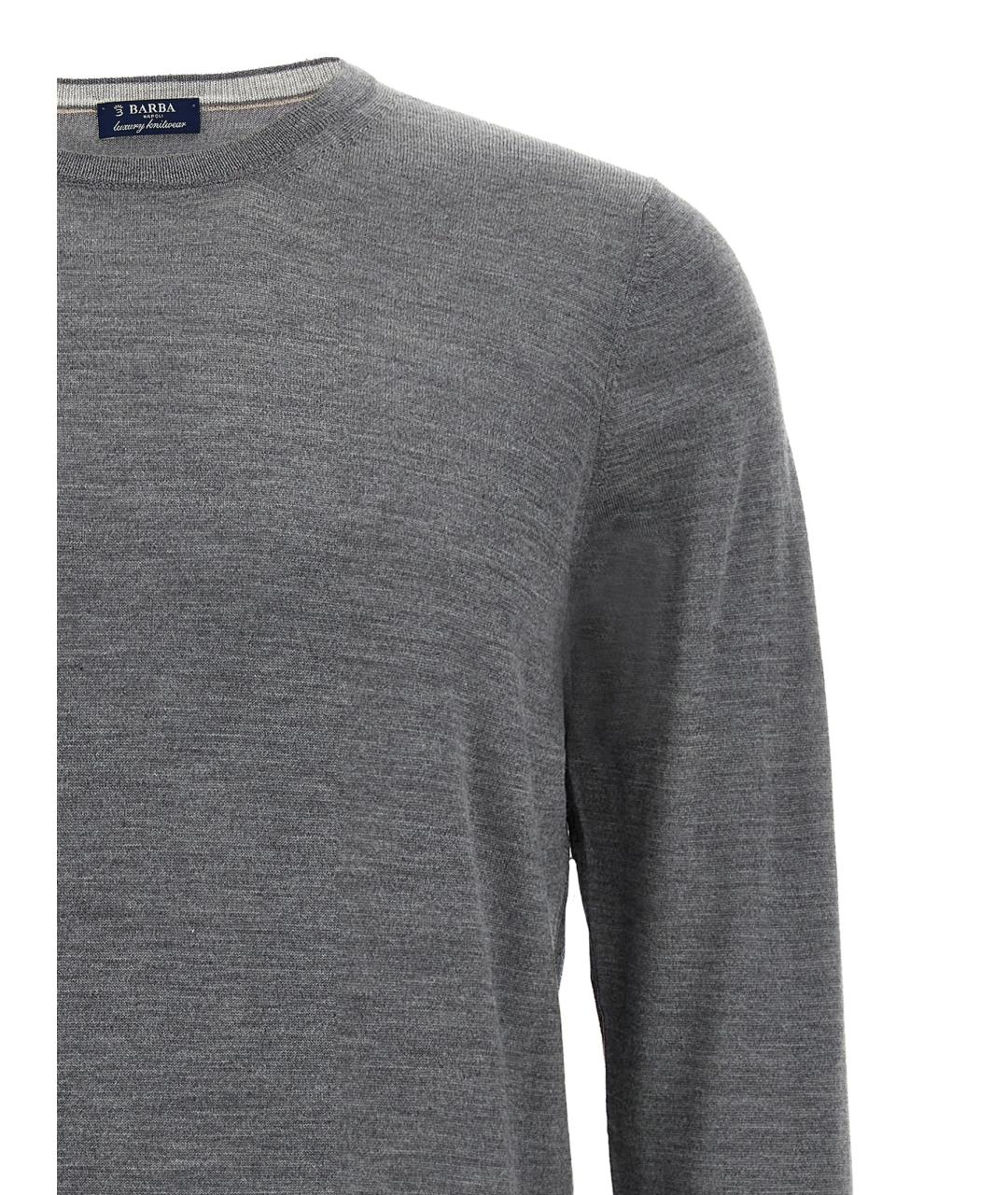 BARBA Серый шерстяной джемпер / свитер, фото 3