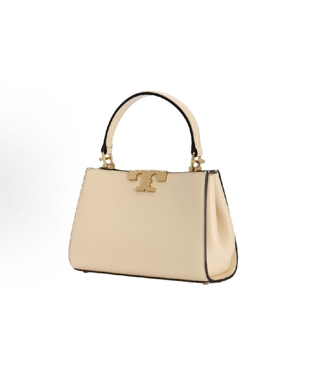 TORY BURCH Бежевая кожаная сумка через плечо, фото 2