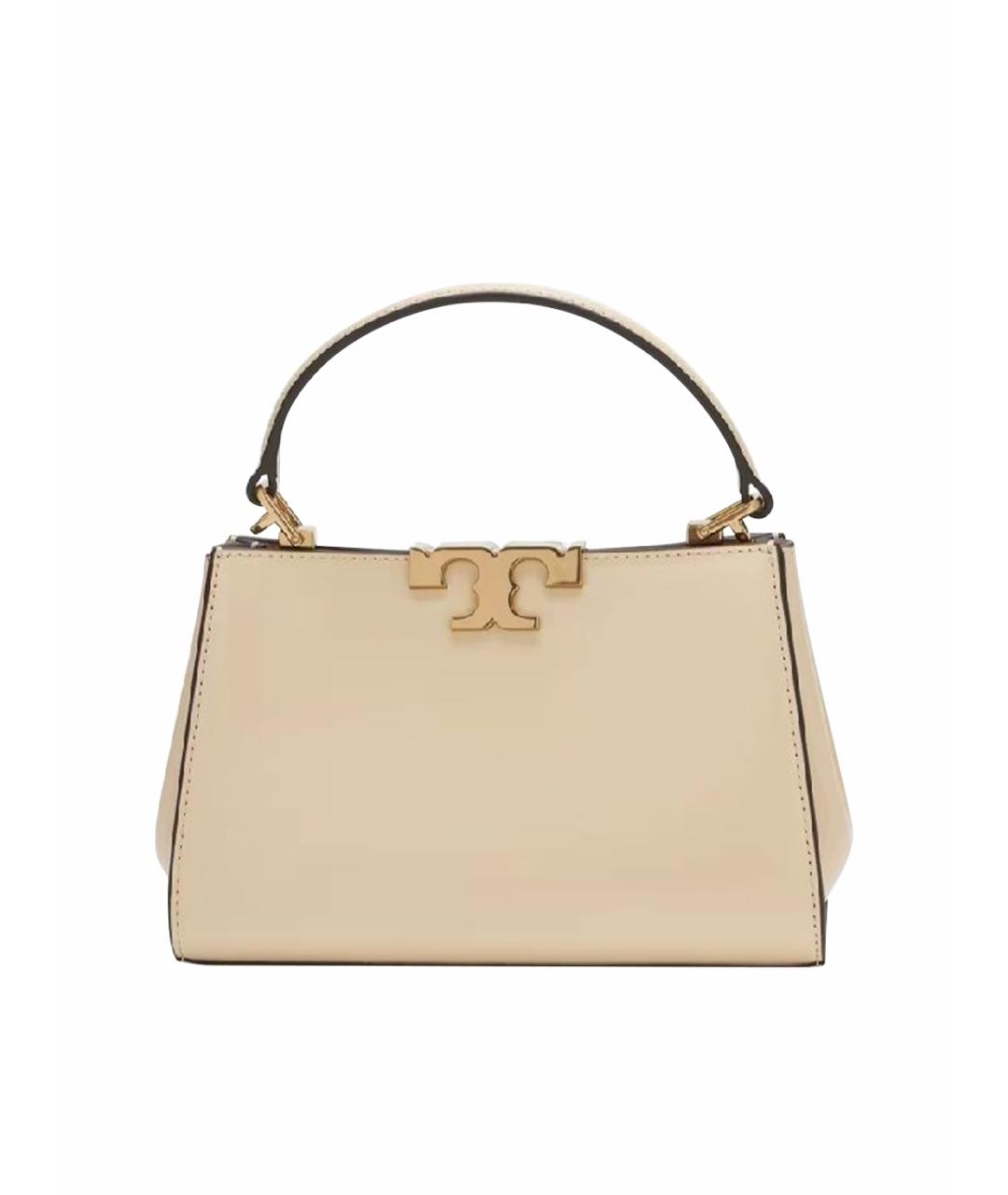TORY BURCH Бежевая кожаная сумка через плечо, фото 6