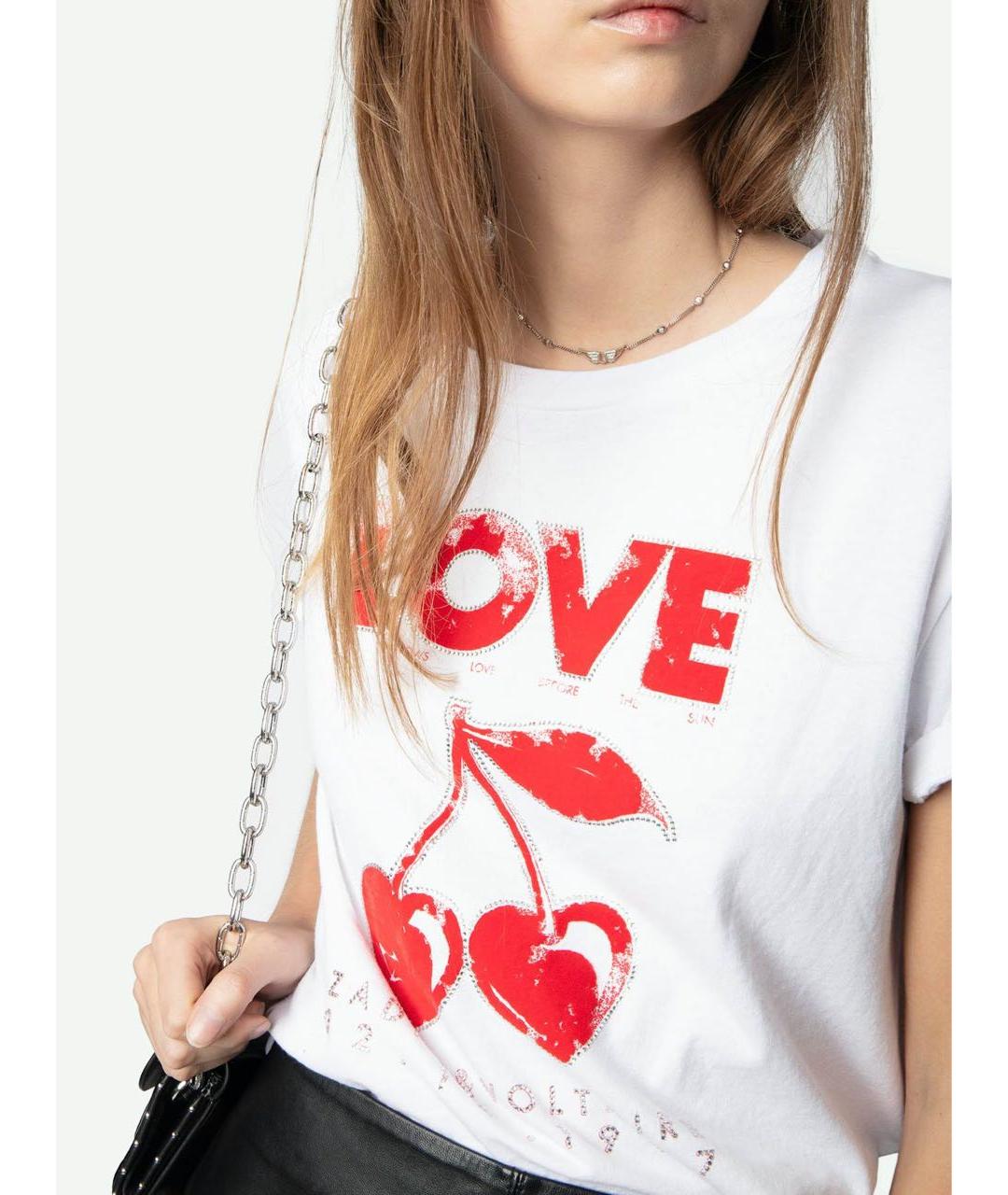 ZADIG & VOLTAIRE Белая хлопковая футболка, фото 4