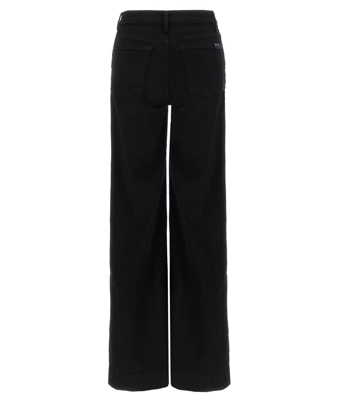 7 FOR ALL MANKIND Черные хлопковые прямые джинсы, фото 2