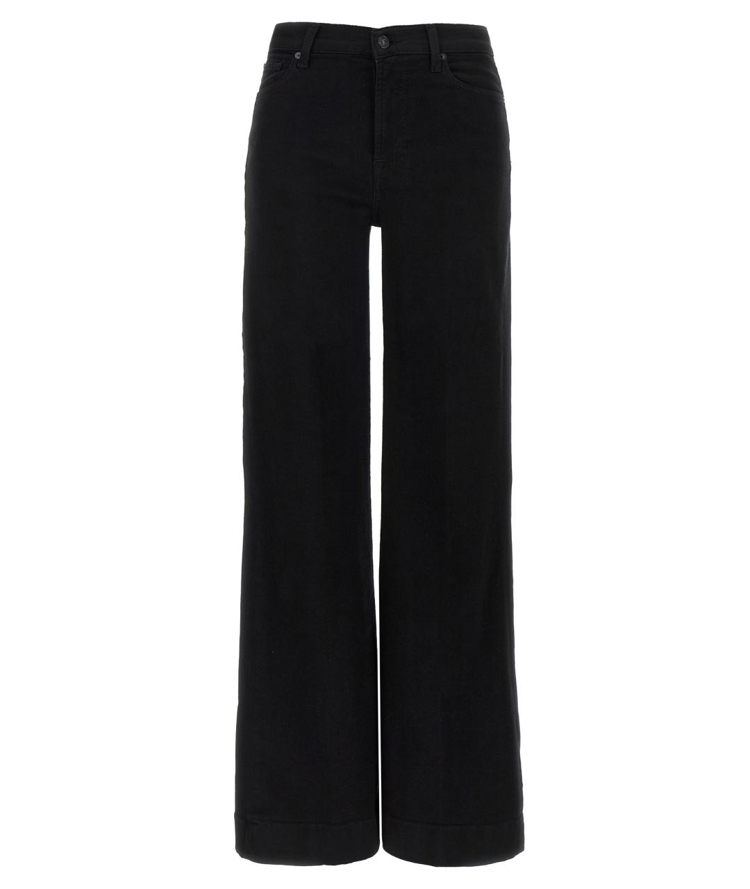 7 FOR ALL MANKIND Черные хлопковые прямые джинсы, фото 1