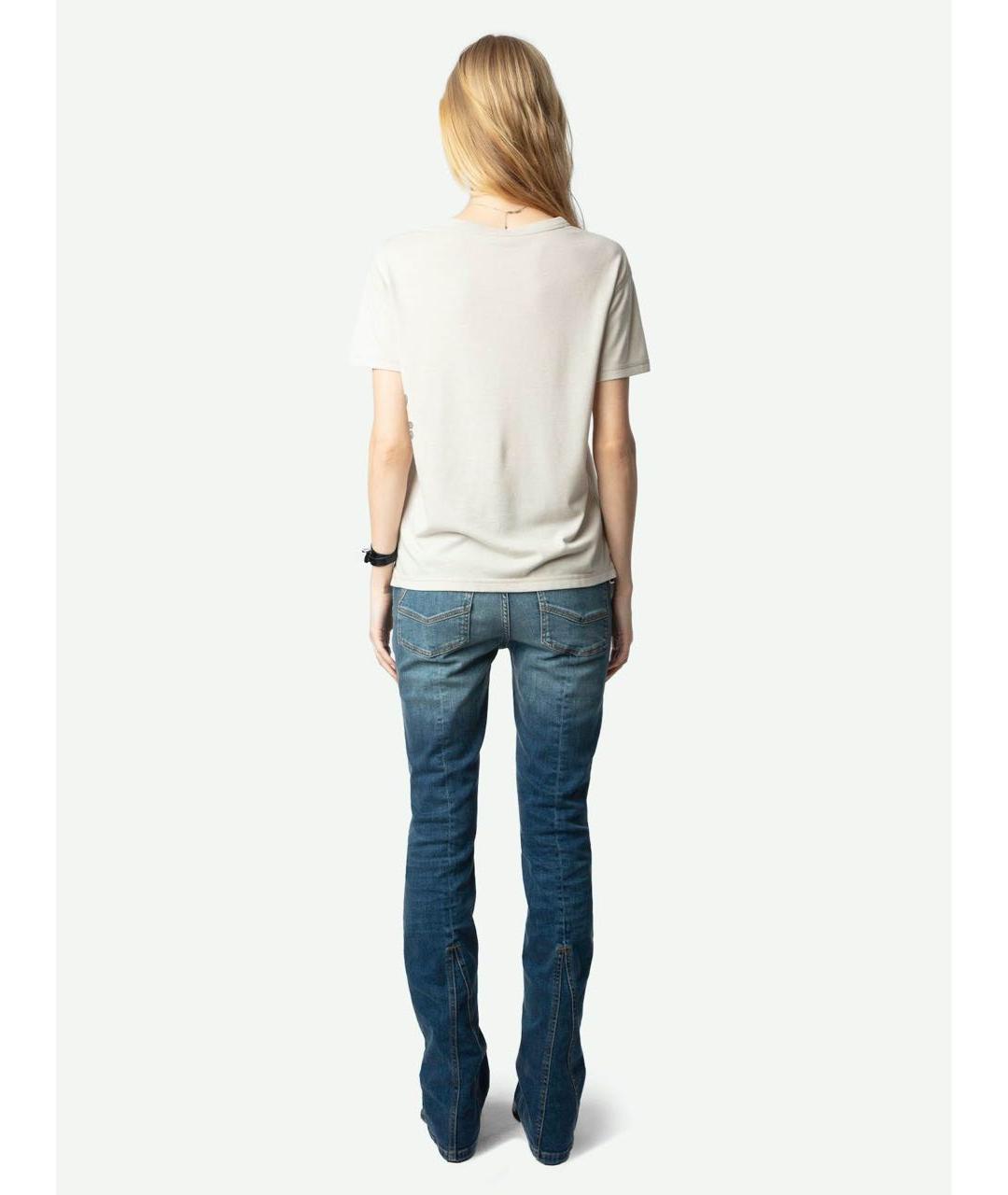 ZADIG & VOLTAIRE Серая хлопковая футболка, фото 3