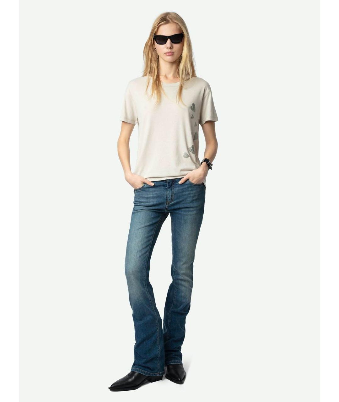 ZADIG & VOLTAIRE Серая хлопковая футболка, фото 4