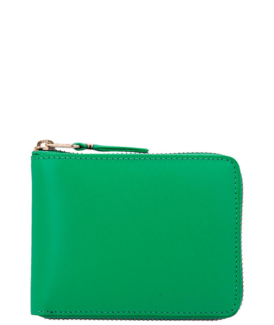COMME DES GARÇONS WALLET Зеленый кожаный кошелек, фото 1