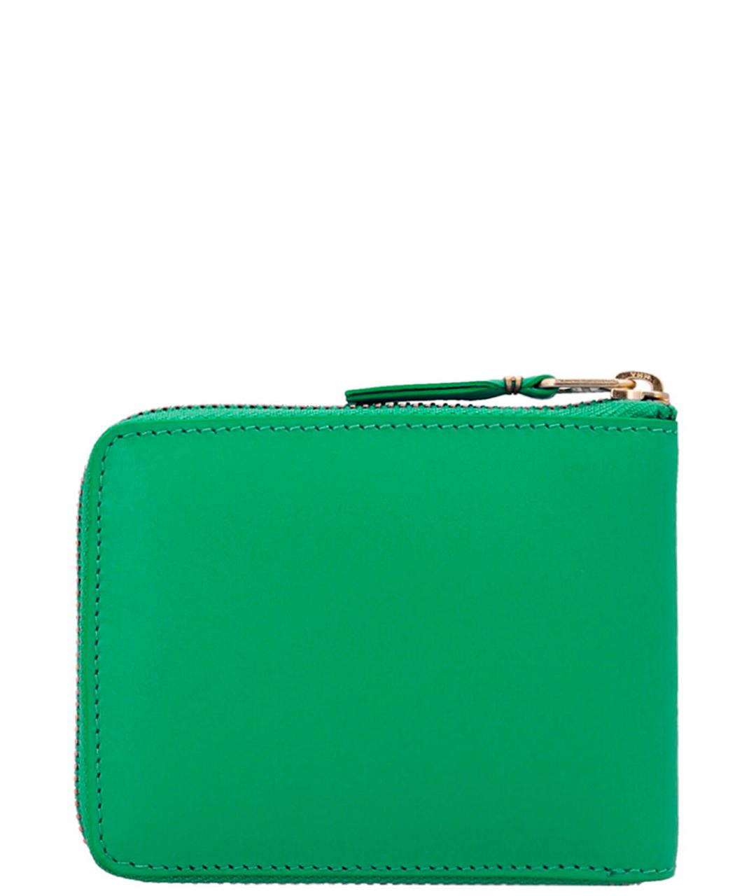 COMME DES GARÇONS WALLET Зеленый кожаный кошелек, фото 2