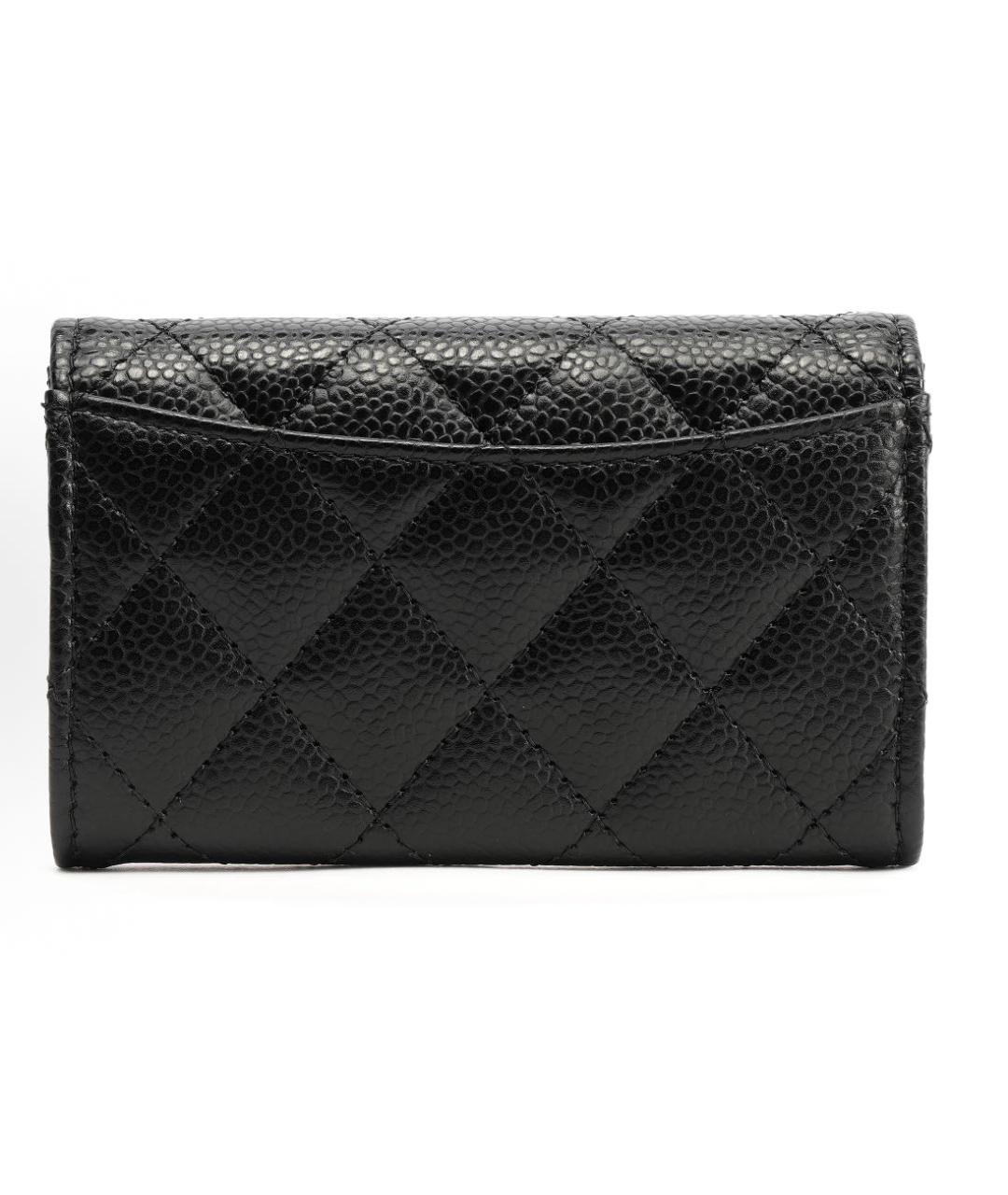 CHANEL Черный кожаный кошелек, фото 2