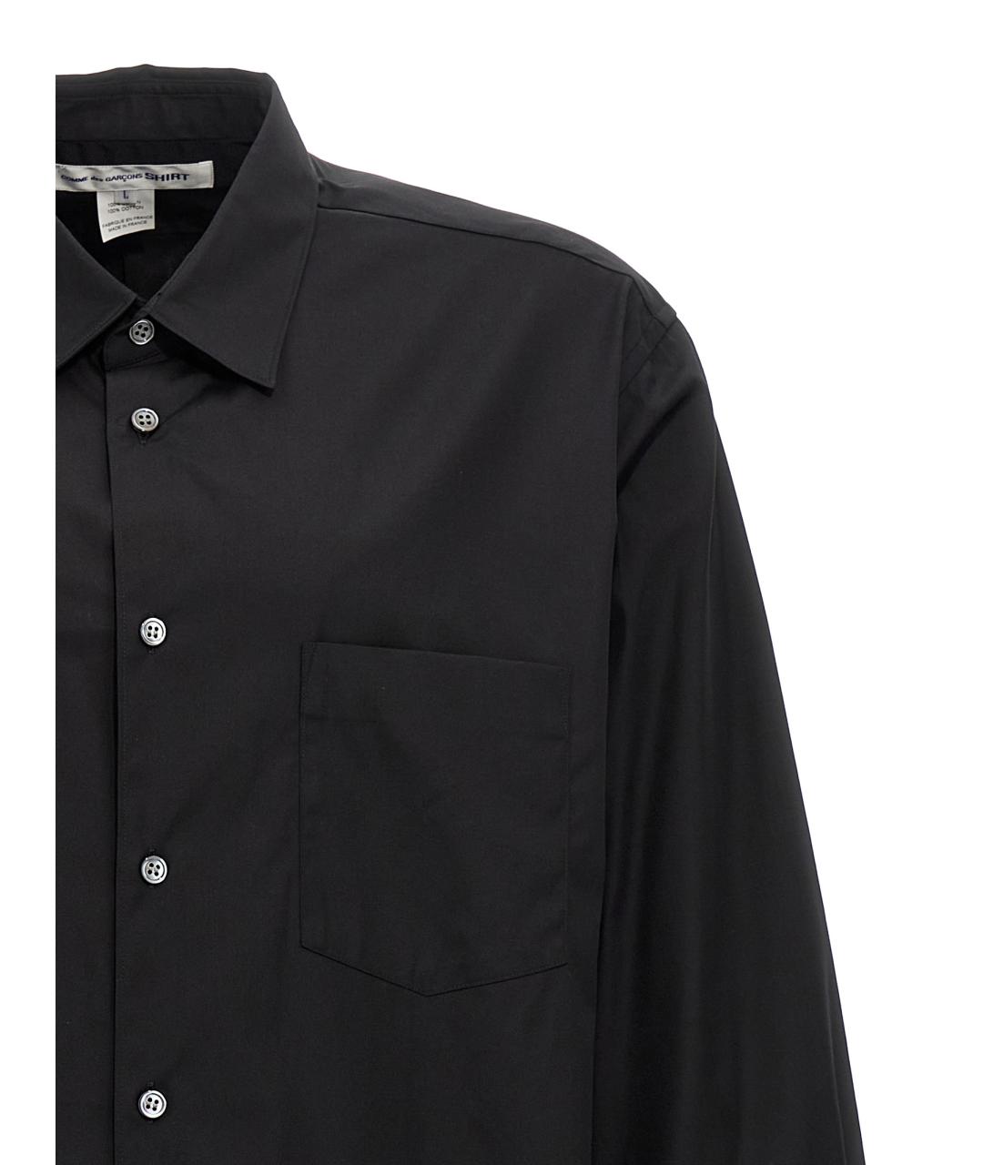 COMME DES GARÇONS SHIRT Черная хлопковая кэжуал рубашка, фото 3
