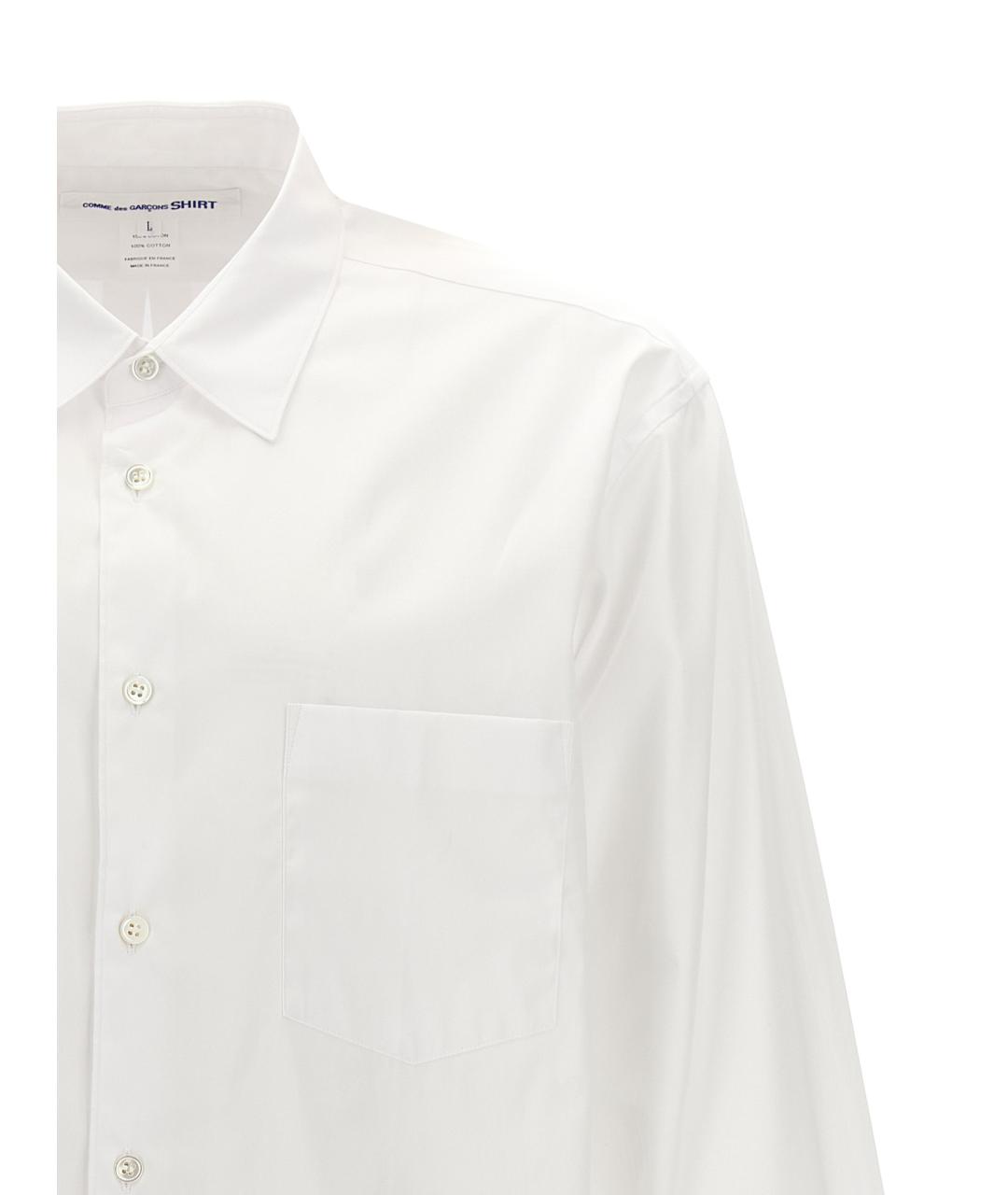 COMME DES GARÇONS SHIRT Белая хлопковая кэжуал рубашка, фото 3