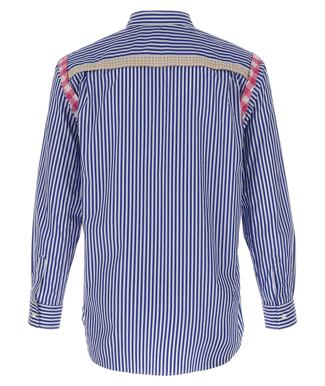 COMME DES GARÇONS SHIRT Синяя хлопковая кэжуал рубашка, фото 2