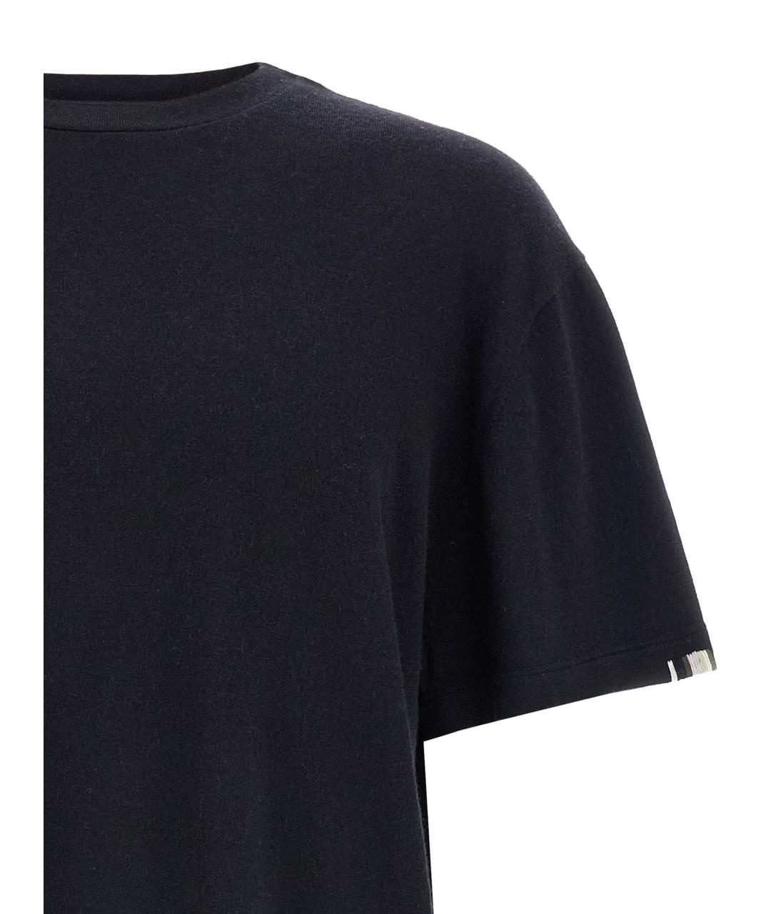 EXTREME CASHMERE Темно-синяя хлопковая футболка, фото 3