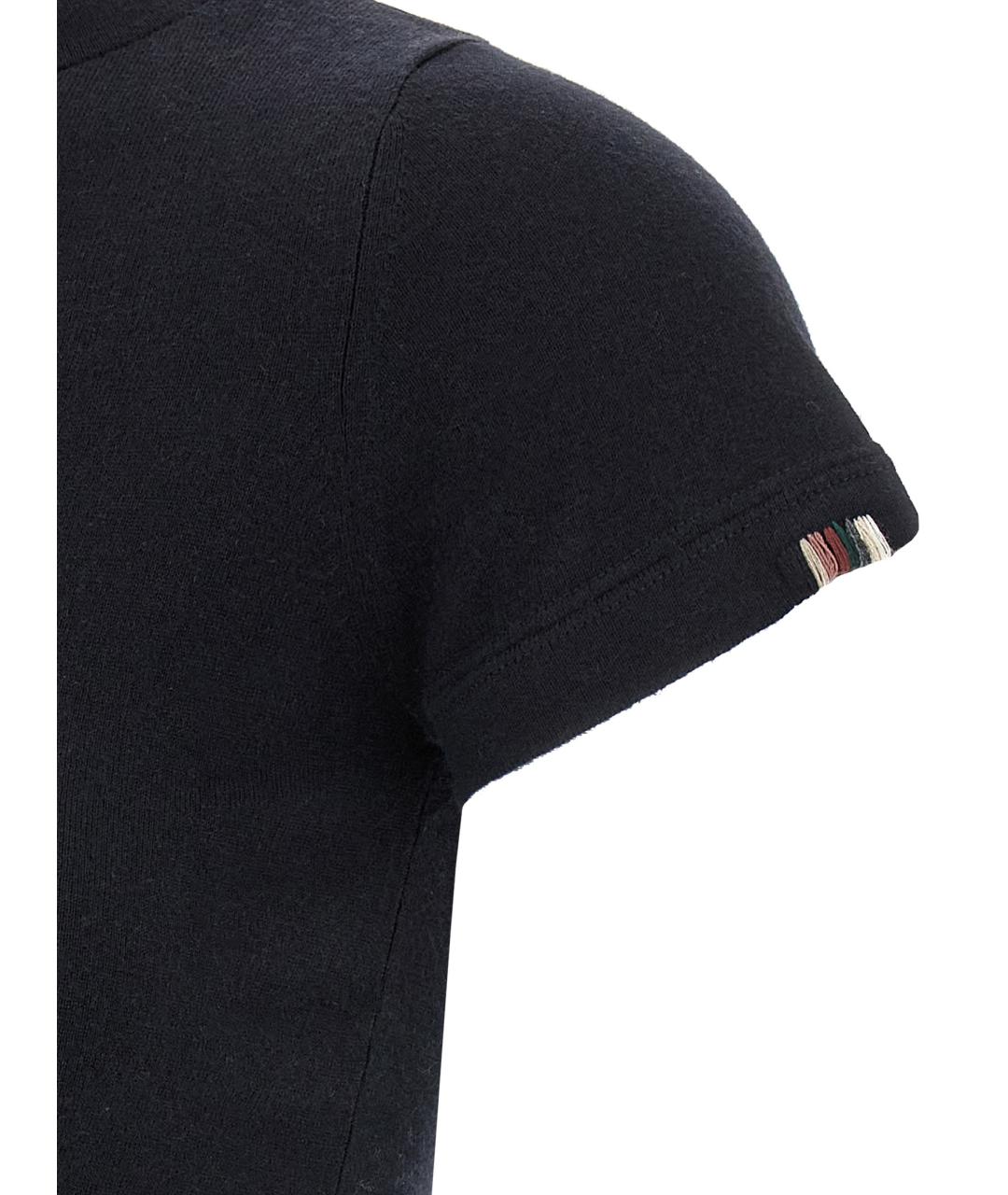 EXTREME CASHMERE Темно-синяя хлопковая футболка, фото 4