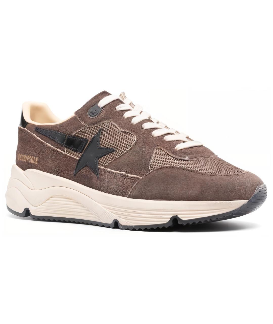 GOLDEN GOOSE DELUXE BRAND Коричневые низкие кроссовки / кеды, фото 3