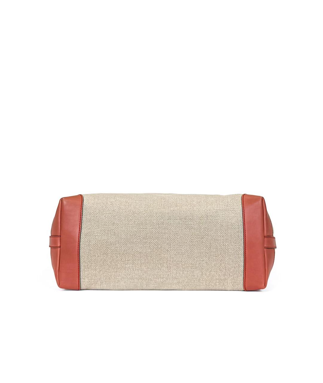 GUCCI Бежевая тканевая сумка тоут, фото 5