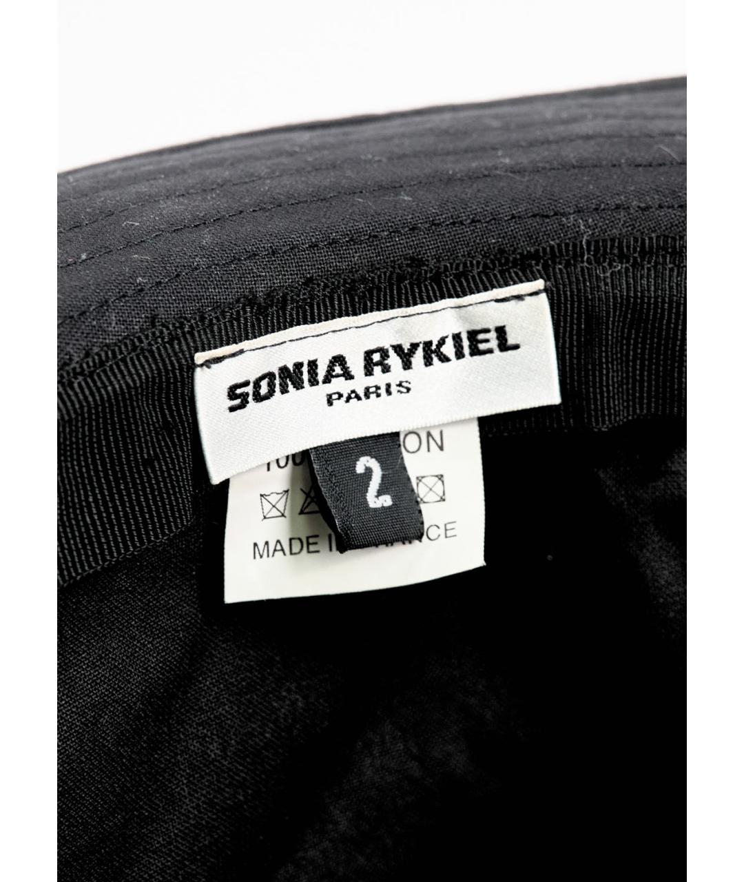 SONIA RYKIEL Черная хлопковая шляпа, фото 3