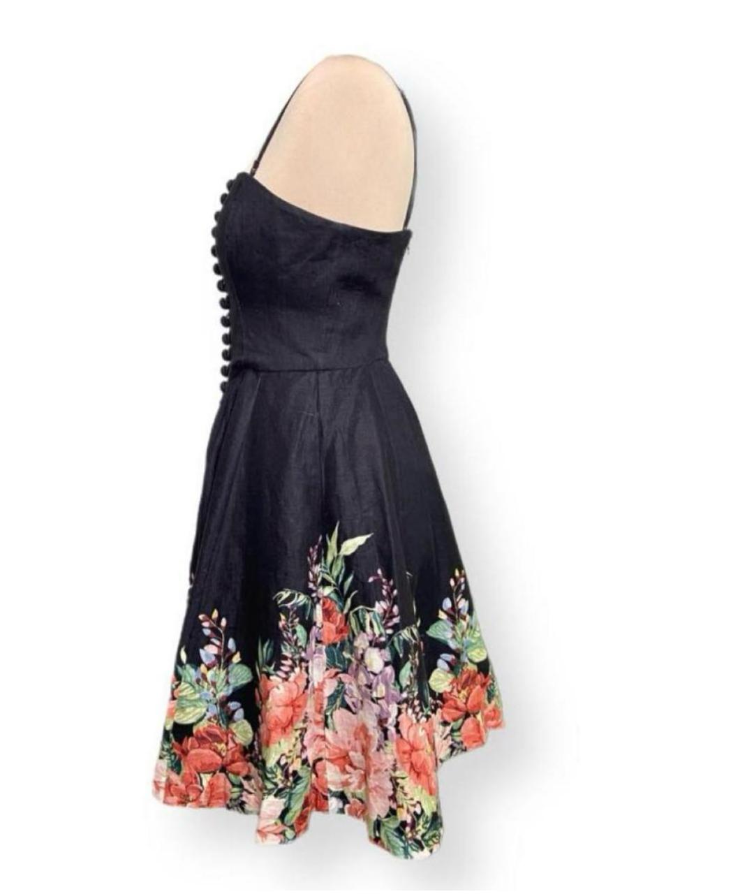 ZIMMERMANN Черное льняное повседневное платье, фото 4