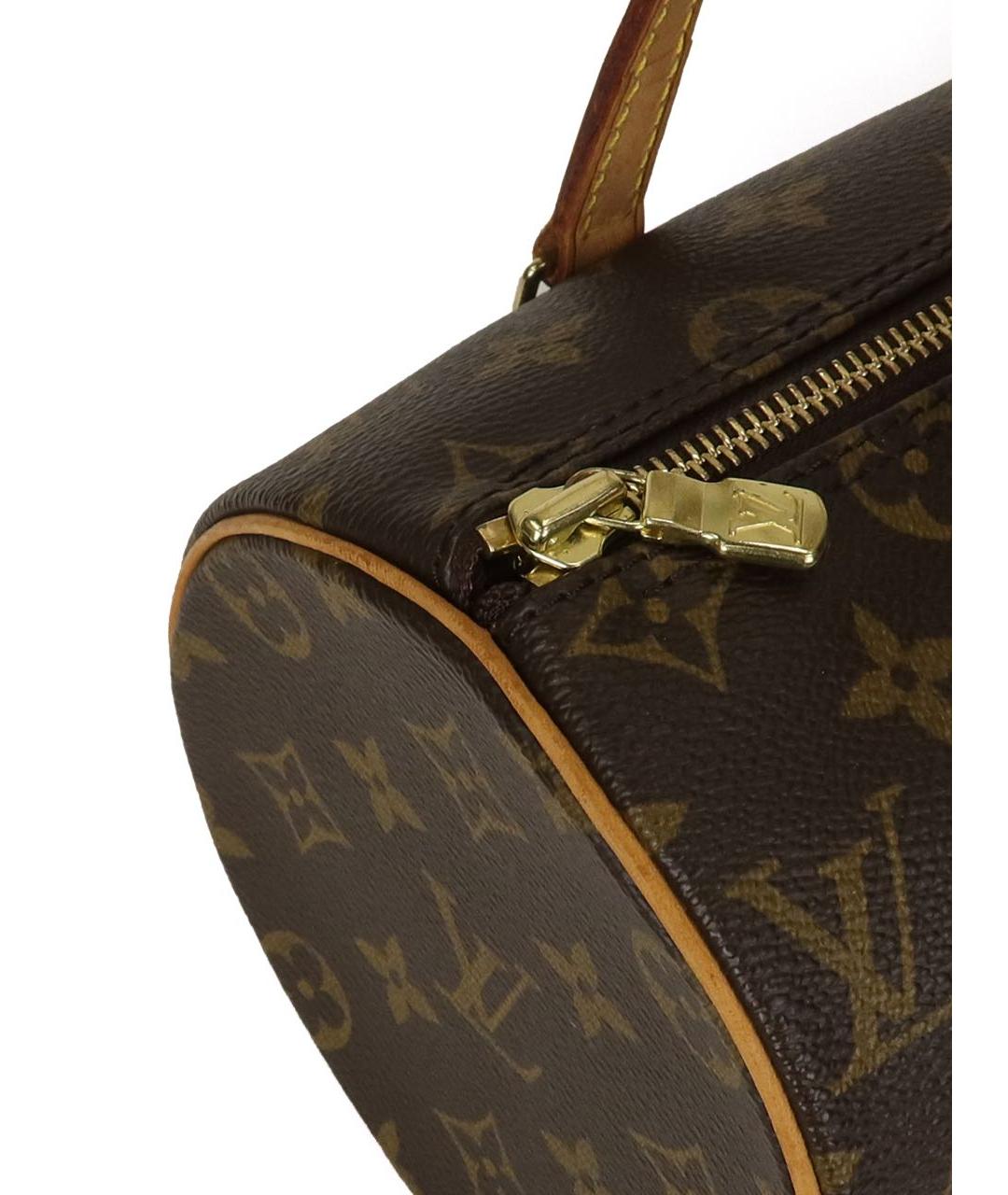 LOUIS VUITTON Коричневая сумка с короткими ручками из искусственной кожи, фото 5