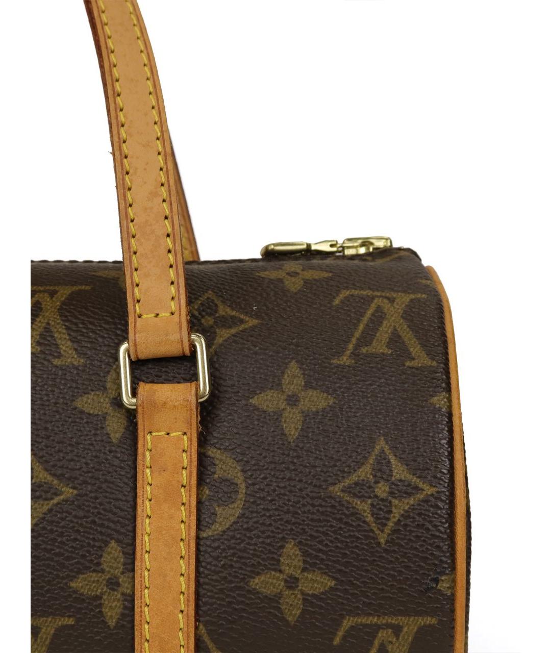 LOUIS VUITTON Коричневая сумка с короткими ручками из искусственной кожи, фото 6