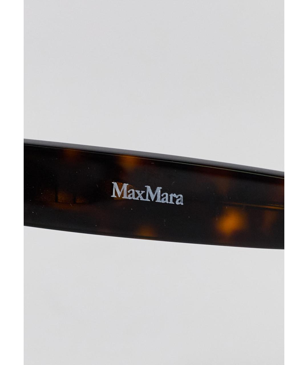 MAX MARA Коричневые пластиковые солнцезащитные очки, фото 5