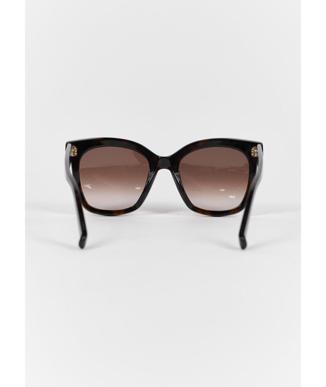 MAX MARA Коричневые пластиковые солнцезащитные очки, фото 4