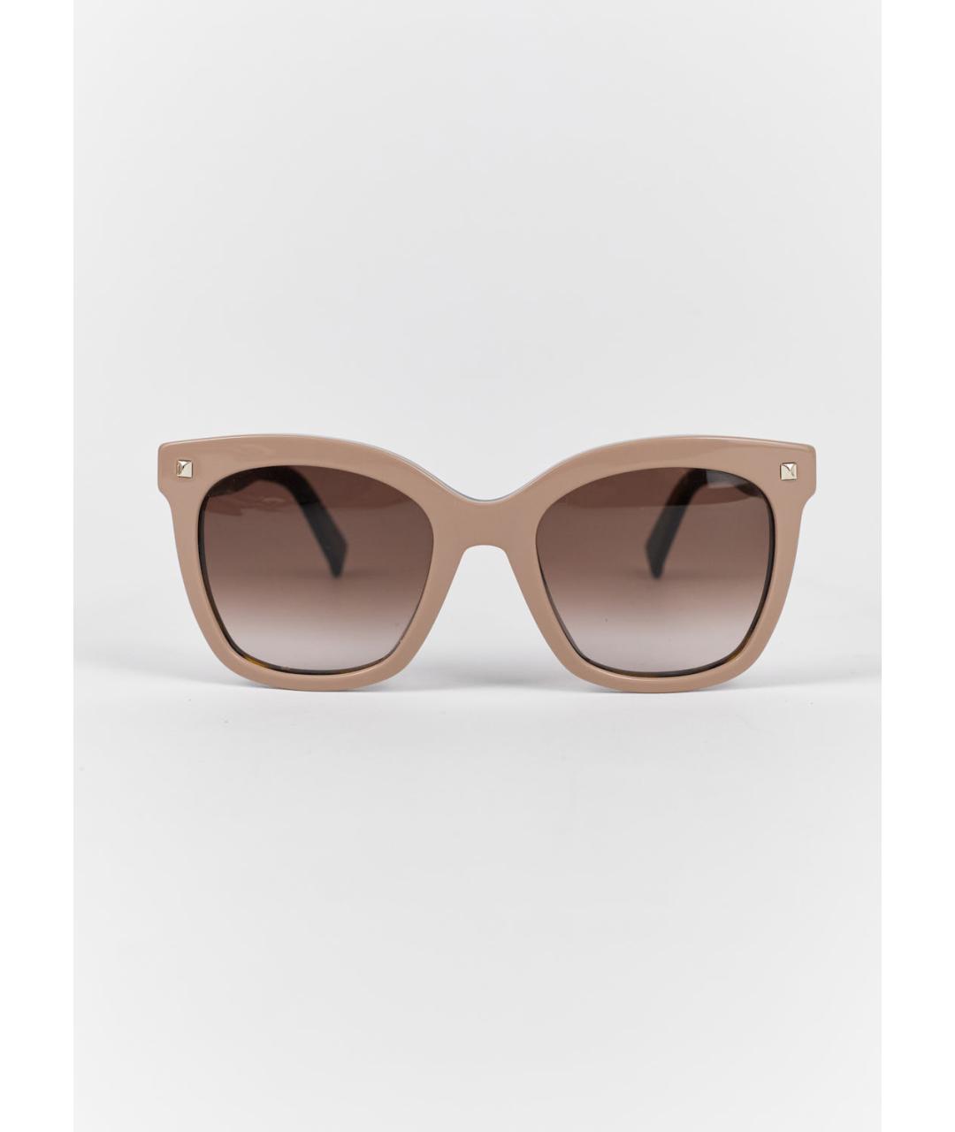 MAX MARA Коричневые пластиковые солнцезащитные очки, фото 2