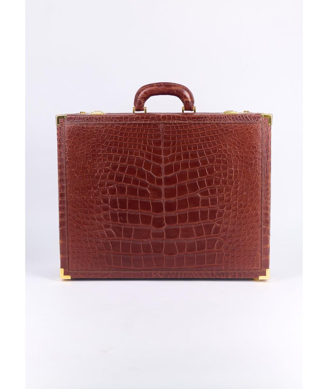 BRIONI Коричневый портфель из экзотической кожи, фото 3