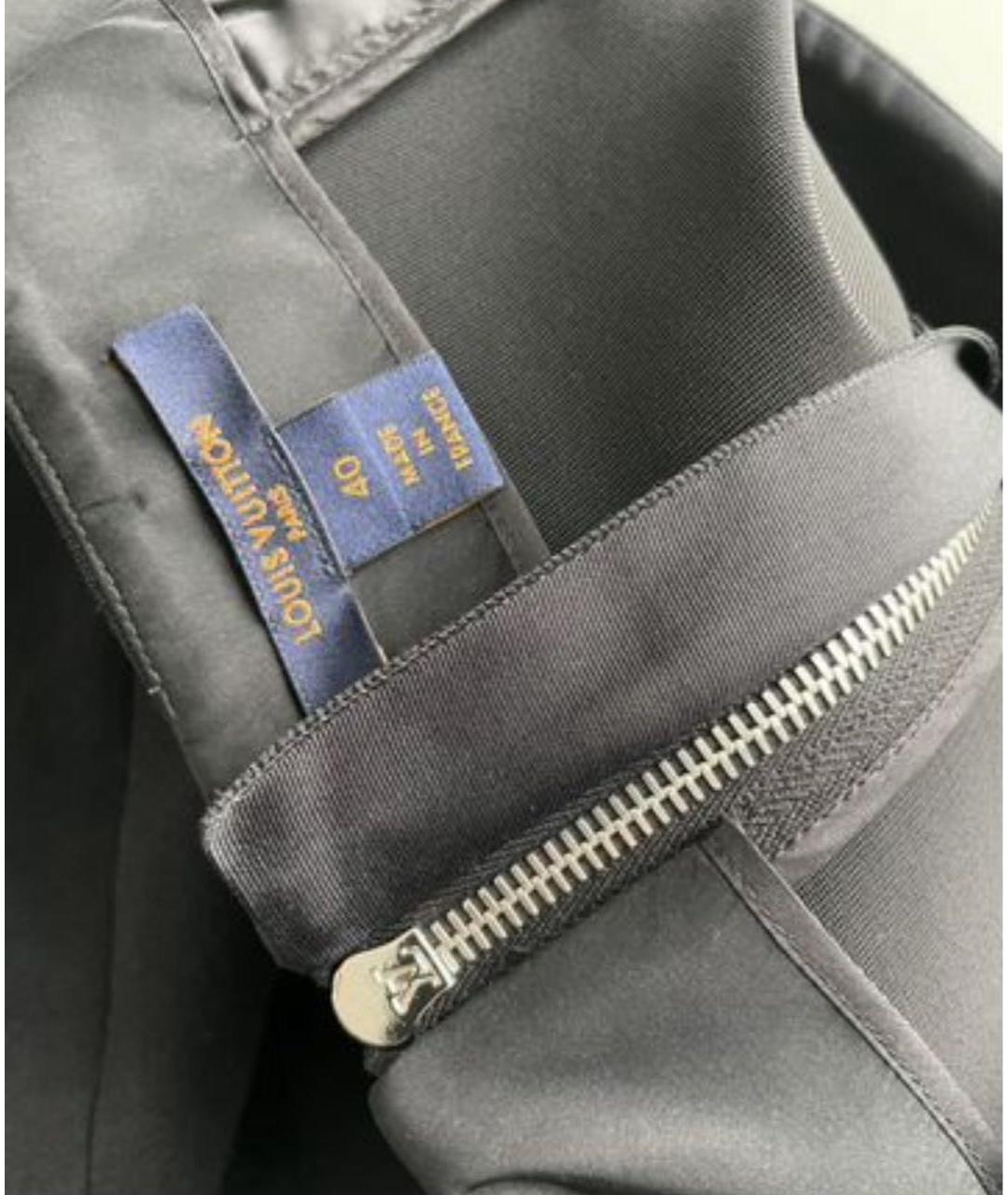 LOUIS VUITTON Черная шерстяная юбка миди, фото 3